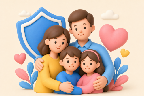 현대해상어린이보험 - 행복한 부모와 아이
